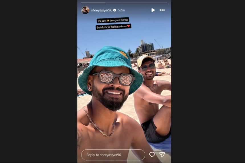 Shreyas Iyer shares health update beach photo after injury